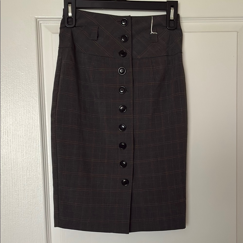 Gray Knee-Length Pencil Skirt for Work